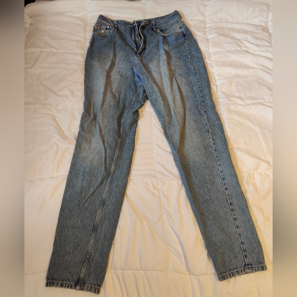 ASOS 32 Waist Straight Leg Jeans Denim Blue Long